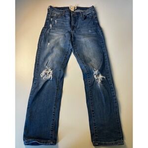 Altar'd State Distressed Jeans Juniors Size 27/5‎ Ripped Knee Denim Blue